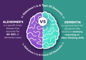 dementia vs alzheimer's